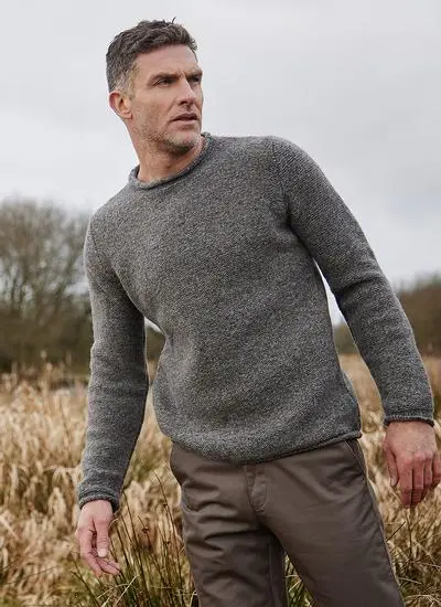Fisherman Wool Cashmere Roll Neck Sweater