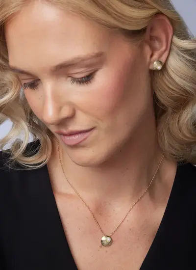 9K Gold Oyster Pearl Earrings
