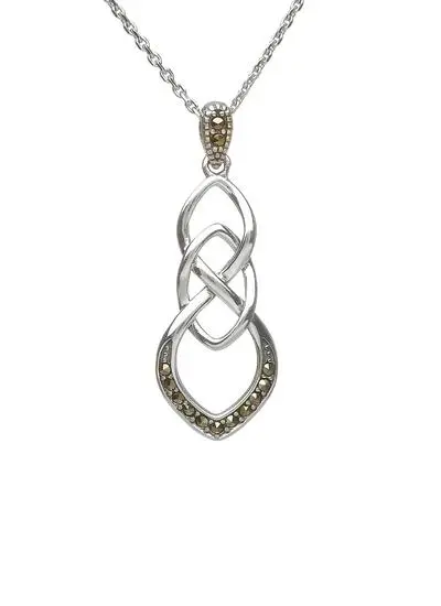Marcasite & Sterling Silver Celtic Infinity Pendant