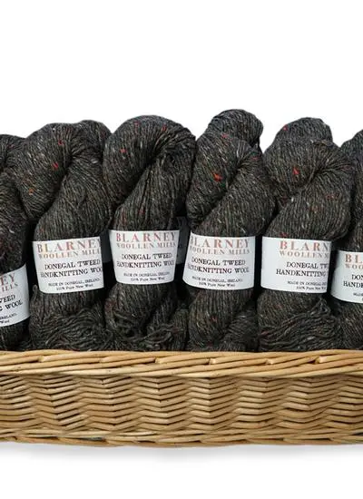 Aran Handknitting Wool Tweed Charcoal Pack Of 12