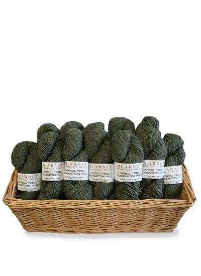 Aran Handknitting Wool Tweed Moss Pack Of 12