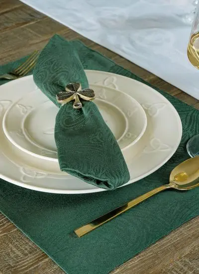 Forest Green Jacquard Placemats Set Of 6