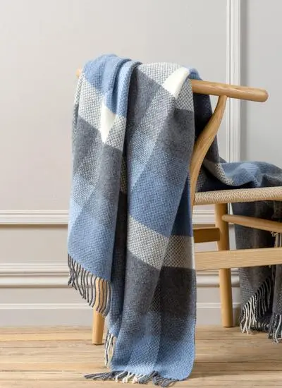 Stormy Waters Wool Cashmere Throw