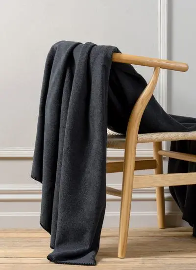 Charcoal Fleece Throw