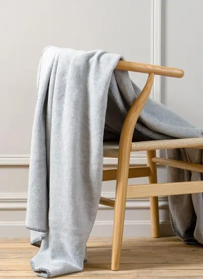 Silver Grey Fleece Throw