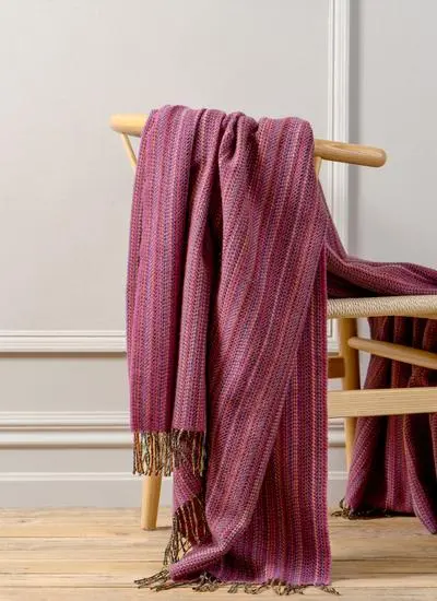 Peony Tweed Wool Throw