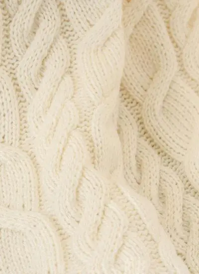 Natural Supersoft Aran Throw