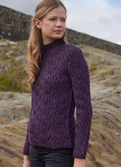Laoise Supersoft Turtle Neck Aran Sweater 