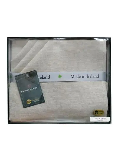 ecru irish table linen set with placemat napkins and table runner