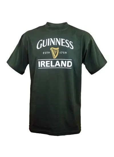 Guinness Harp Ireland Bottle Green T-Shirt