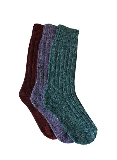 Set of 3 Ladies Wool Socks