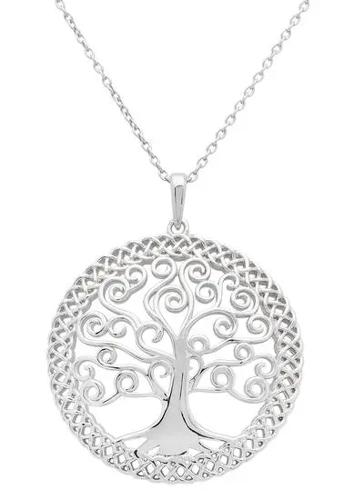 Sterling Silver Tree of Life Pendant white background cutout image