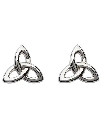 Sterling Silver Celtic Trinity Knot Stud Earrings 
