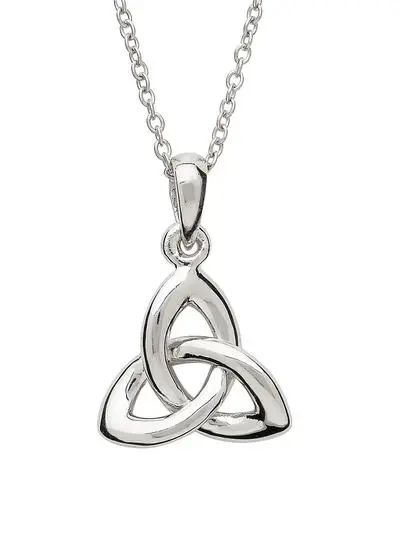 Sterling Silver Rounded Trinity Knot Pendant