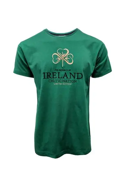 Mens Republic of Ireland Shamrock Emblem T-Shirt