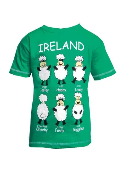 Happy Sheep Green Kids T-Shirt