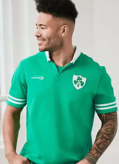 Lansdowne Shamrock Crest Short Sleeve Rugby Top 