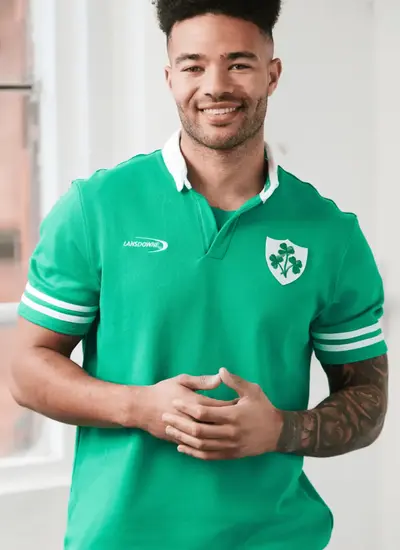 Lansdowne Shamrock Crest Short Sleeve Rugby Top 