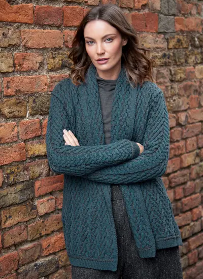 Riona Herringbone Edge to Edge Cardigan
