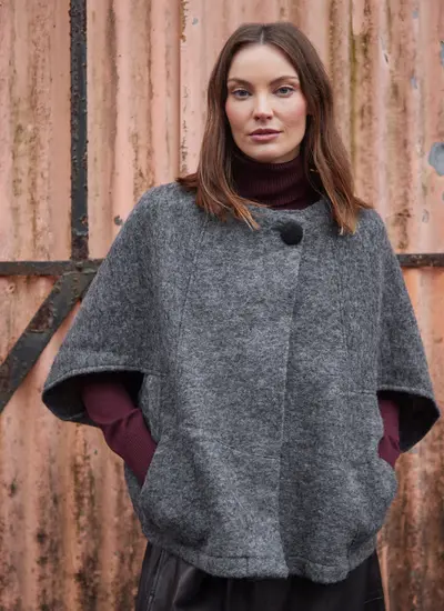 Niamh Button Poncho 