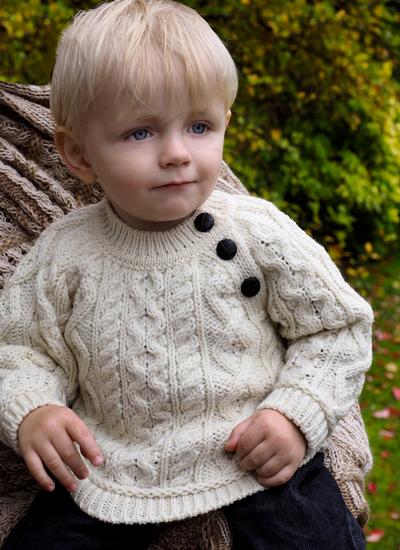 Cable Knit Jumper Child's Hand Knitted Sweater Child's Aran Style Sweater Clothing Unisex Kids Clothing Unisex Baby Clothing Jumpers 