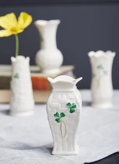 Belleek Set Of Four Mini Vases