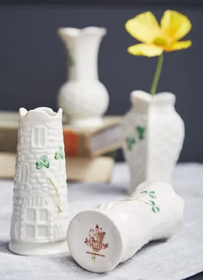 Belleek Set Of Four Mini Vases