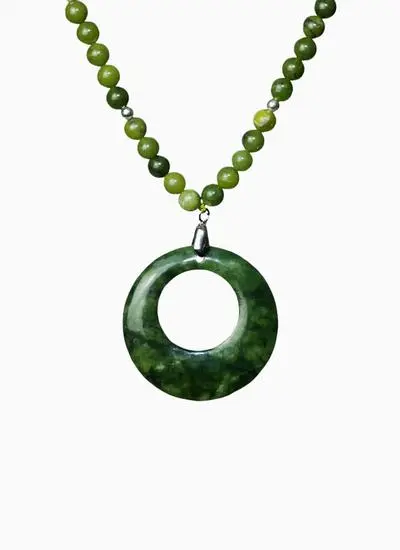 Connemara Marble Luck Stone Beaded Pendant 