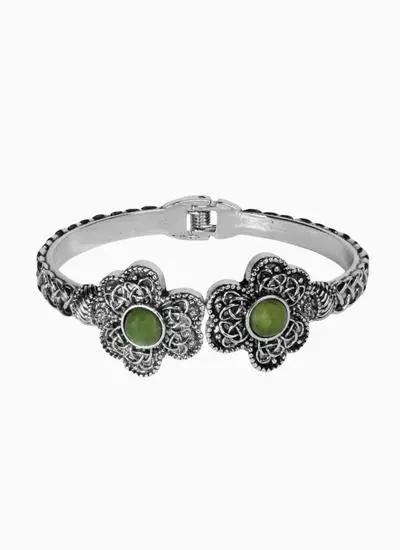 Connemara Marble Shamrock Torc Bangle