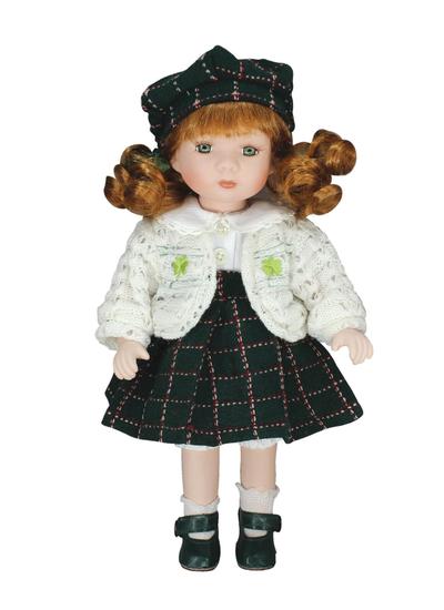 "Niamh"  Irish Porcelain Doll With Irish Dancing Costume 12" 