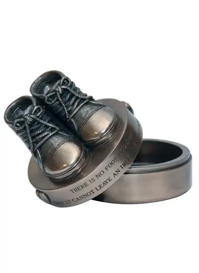 Baby Boy Booties Trinket Box