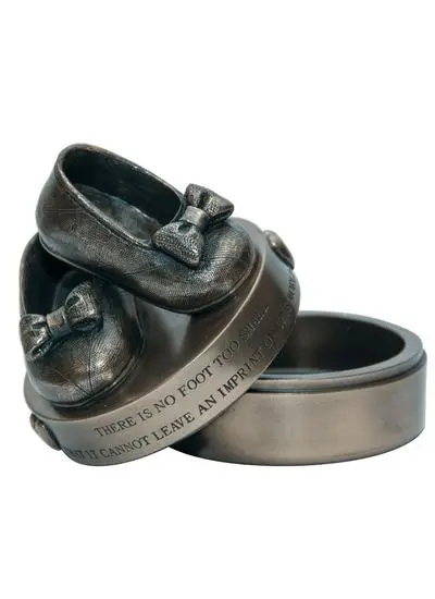 Baby Girl Booties Trinket Box
