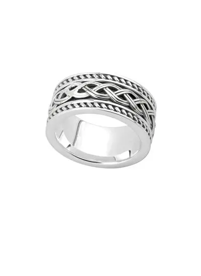 Gents Sterling Silver Celtic Knot Band