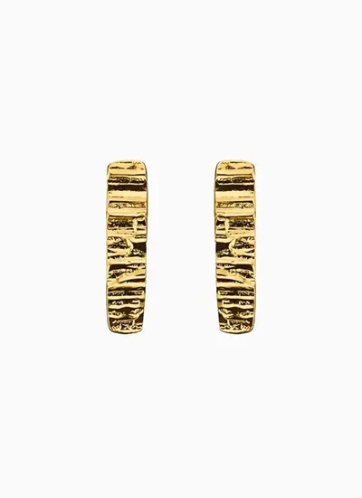 Loinnir 18K Gold Vermeil Burren Earrings handmade in Ireland 
