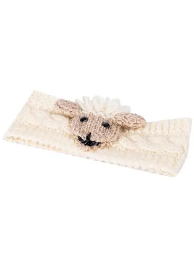 Kids Hand-Knit Sheep Headband