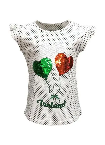 Kids Ireland Sequin Balloon T-Shirt