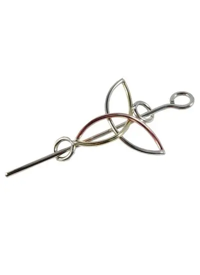 Tri Color Trinity Knot Shawl & Hair Pin