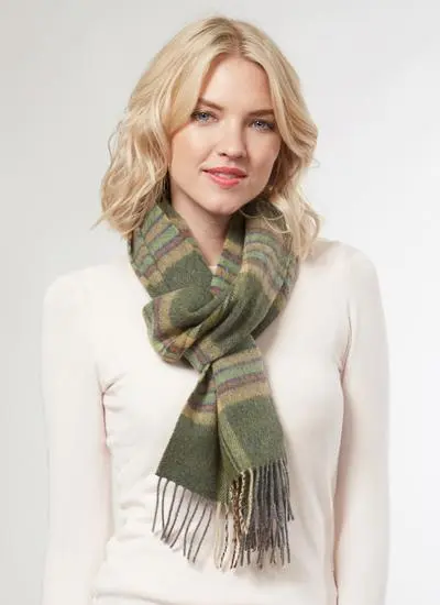 Long Lambswool Fringed Scarf