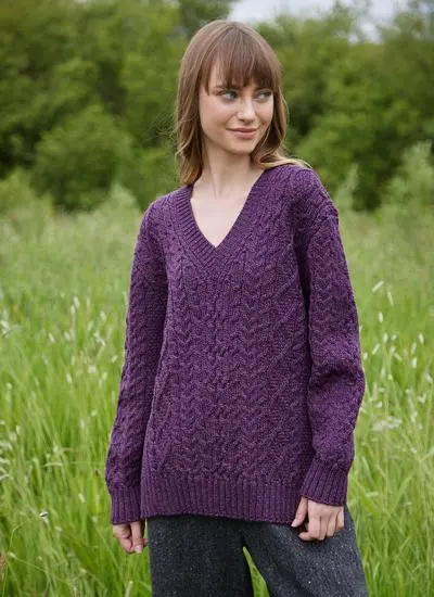 Cliona Cable V-Neck Sweater