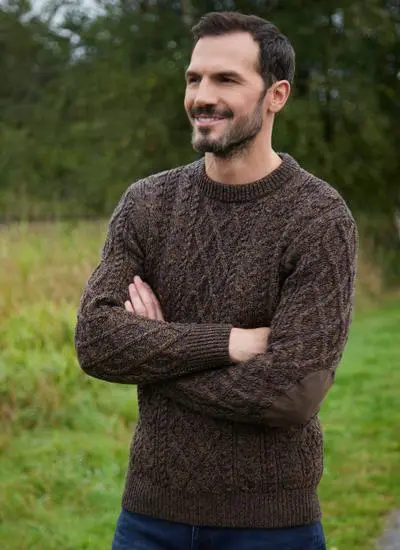 Men's Merino Aran Sweater‎
