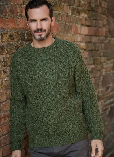 Traditional Hand-Knit Aran Sweater