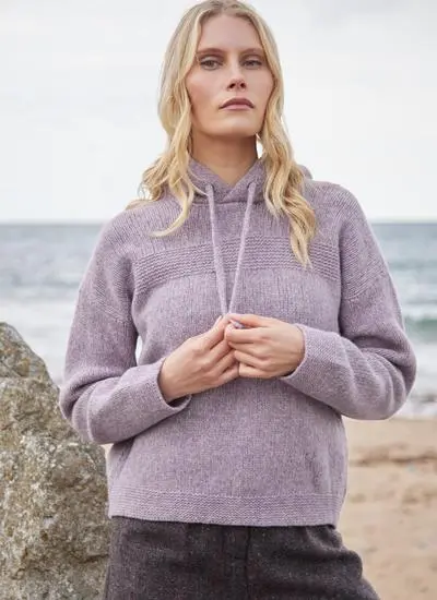 Fisherman Cashmere Cropped Hoodie