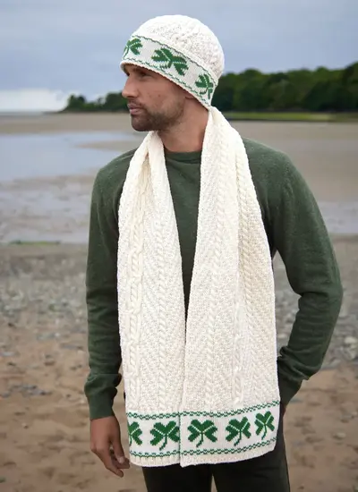 Shamrock Beanie & Scarf Set