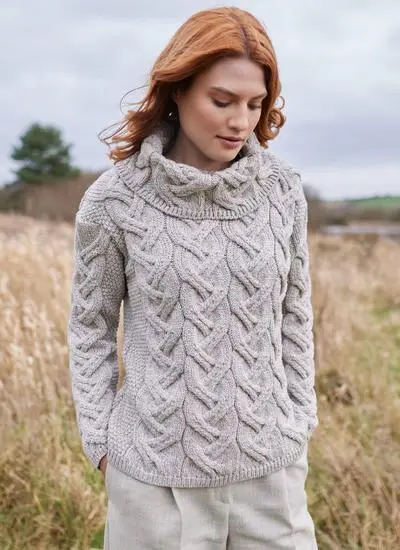 Supersoft Merino Wool Cowl Neck Sweater | Blarney
