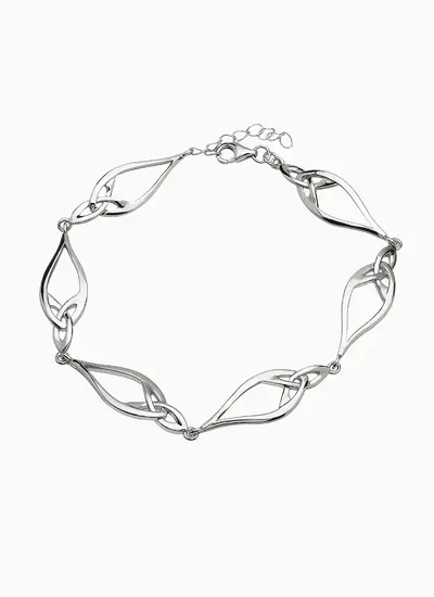 Sterling Silver Celtic Trinity Knot Link Bracelet