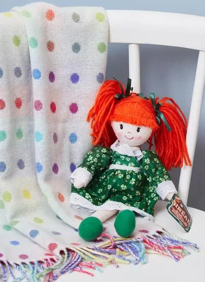 Sinead Irish Rag Doll With Shamrock Dress