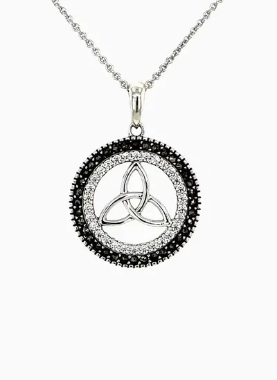 Trinity Marble Pendant with Cubic Zirconia