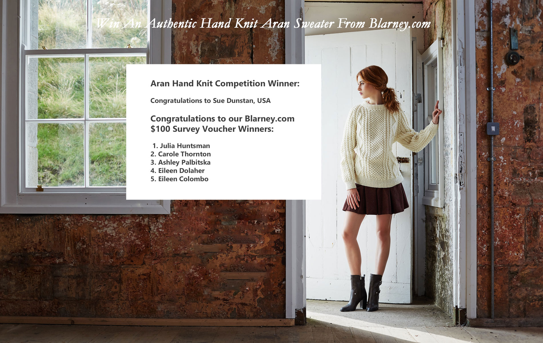 Aran Hand Knit Competition Winners